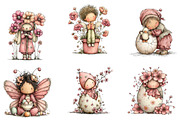 Whimsical Easter fairy Clipart, an Illustration by CreationArt (Thumbnail 6 of 7)