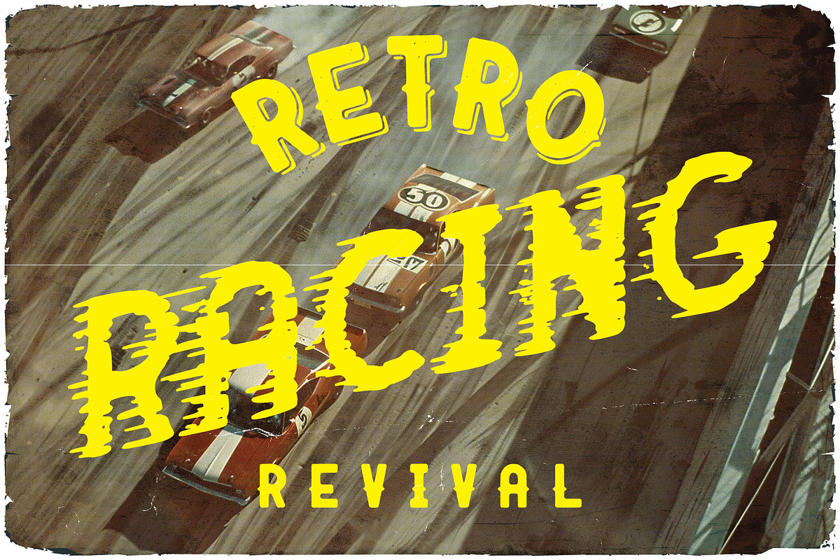 Piston Lover Retro Racing Font, a Sans Serif Font by JumboDesign (Photo 4 of 6)