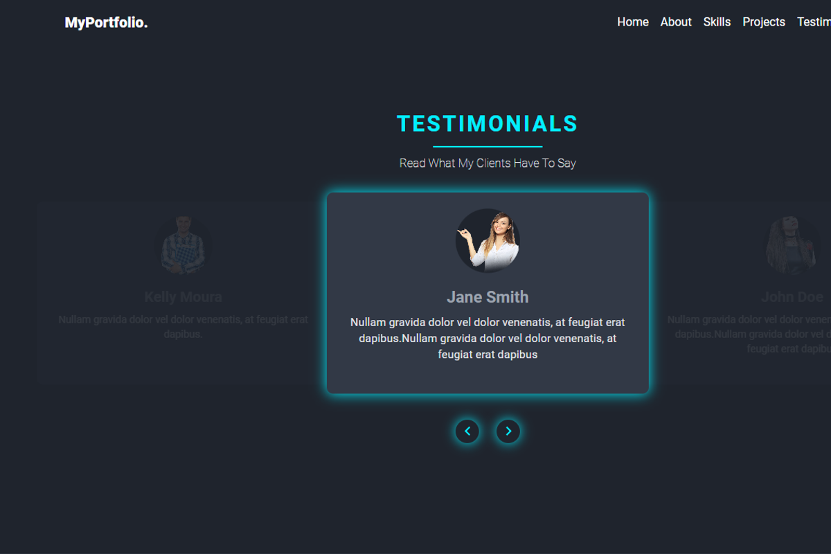 Dynamic Portfolio Website Template, a Landing Page Template by WebMasteryStudio (Photo 4 of 7)