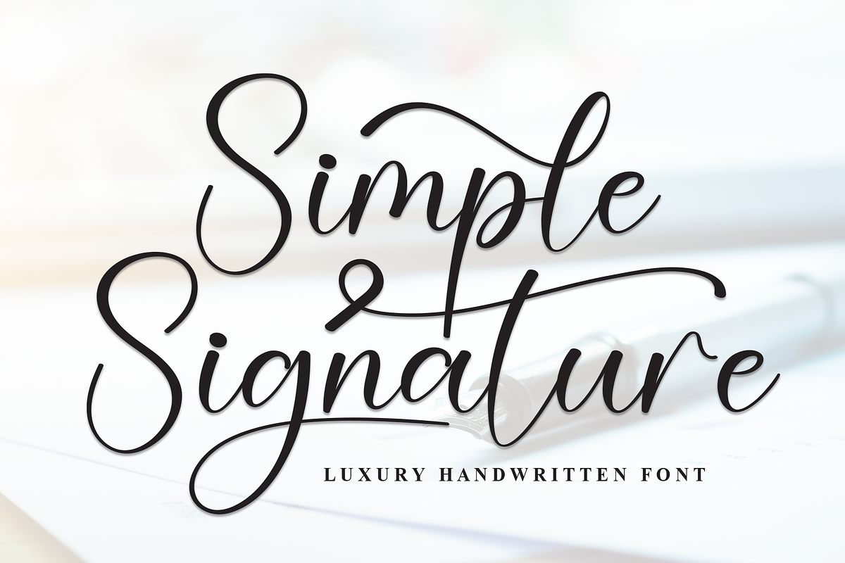 Simple Signature | Script Font, a Handwritten Font by Scratchones (Photo 1 of 9)