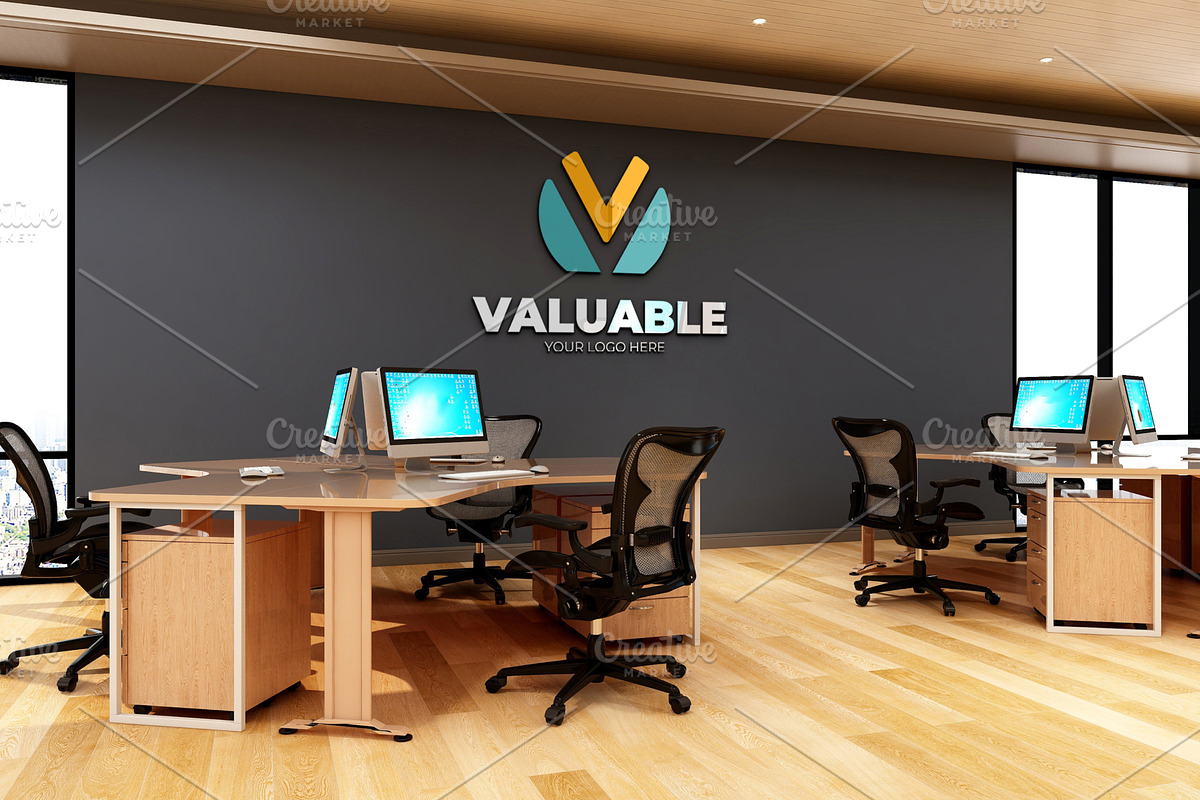 PSD Minimalist Office Logo Mockup, a Product Mockup by Ayy (Photo 19 of 23)