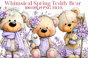Whimsical spring teddy bear Clipart, an Illustration by Designworld (Thumbnail 1 of 7)