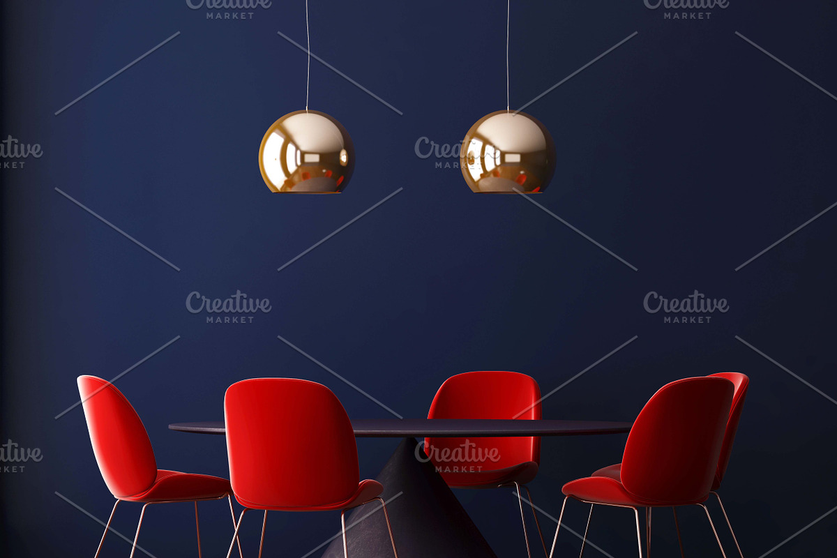 Mockup poster with a dining table, a Print Template by FilL239 (Photo 13 of 18)
