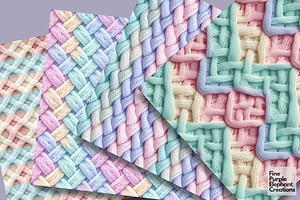 Pastel Knit Fabric Texture Pattern