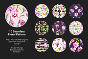 Repeating patterns with magnolias, a Graphic by Mona Monash (Thumbnail 3 of 12)