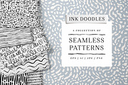 Hand Drawn Patterns in Black & Color, a Pattern Graphic by Point and Poem (Thumbnail 1 of 7)