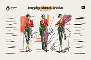 Everyday Sketch Procreate Brushes, a Brush Add-On by brushapes.com (Thumbnail 1 of 9)