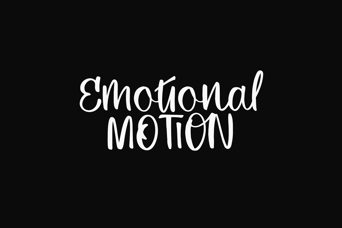 Emotional Motion - Handwritten Font, a Script Font by VP Fonts (Photo 1 of 24)