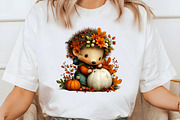Whimsical Autumn Hedgehog Clipart, a Seasonal Illustration by Designworld (Thumbnail 8 of 10)