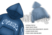 Flat Streetwear Hoodie Mockup PSD, a Hoody Mockup by std.badboy (Thumbnail 3 of 4)