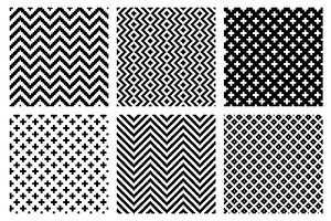 6 Monochrome vector patterns