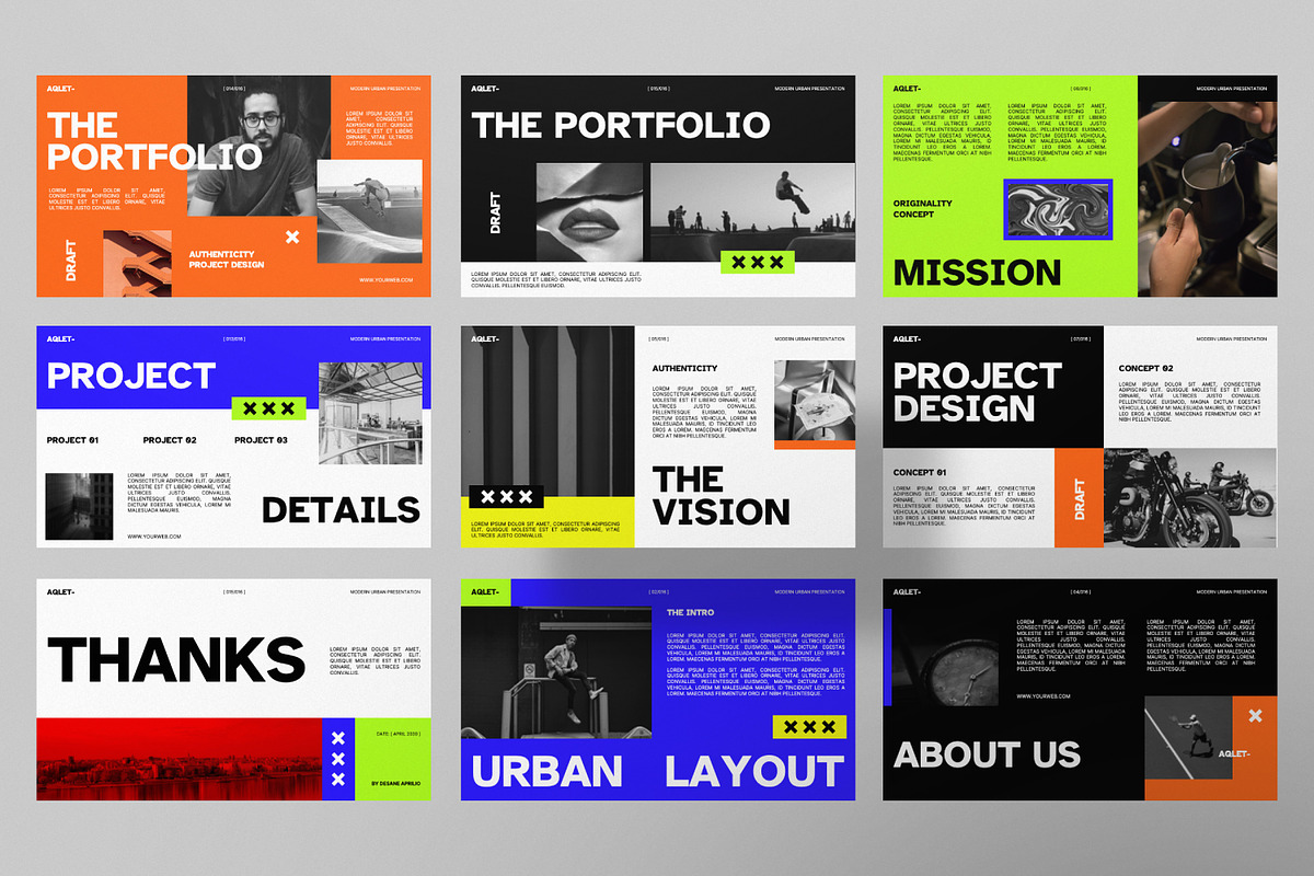 AQLET Urban Powerpoint Template, a Presentation Template by Portocraft (Photo 7 of 7)