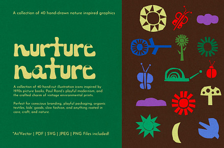 Nurture Nature - Nature Icon Pack, a Decorative Illustration by Madeline ODonoghue Design