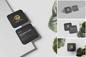 Square Business Card Mockup, a Product Mockup by MrLetters