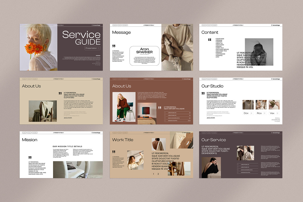 Service Guide Template | CANVA, a Presentation Template by evgenystudio