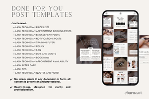 Lash Tech Template Instagram Posts