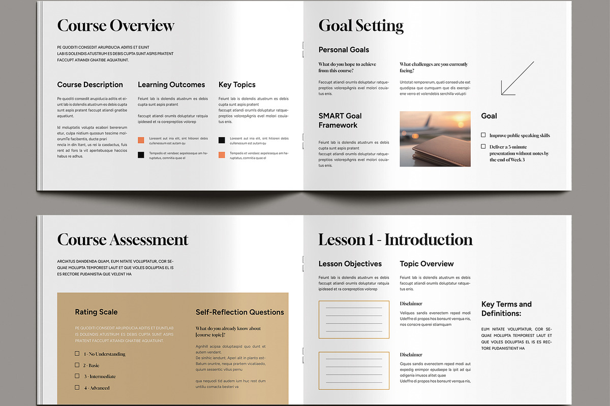 Modern Course Workbook Template, a Brochure Template by MightyDesign (Photo 3 of 8)