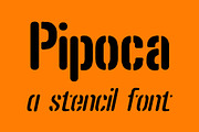 Pipoca - a stencil font, a Font by Minhocossauro Emporium (Thumbnail 1 of 5)
