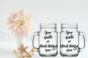 Pretty Mason Jar mockup, a Product Mockup by Plums Pixel Love (Thumbnail 1 of 2)