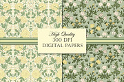 William Morris Style Patterns - Sage, a Pattern Graphic by RachelStudio (Thumbnail 4 of 10)