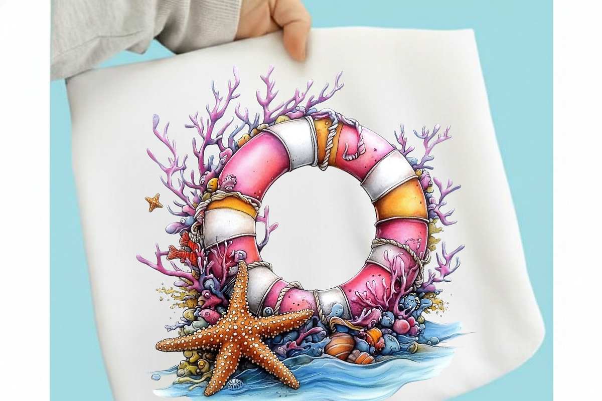 Whimsical Summer Lifebuoy Clipart, an Illustration by designcity5 (Photo 4 of 5)