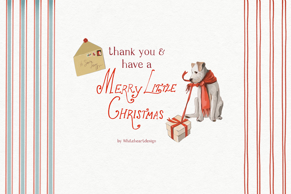 Vintage Christmas Illustrations, a Decorative Illustration by whiteheartdesign (Photo 22 of 22)