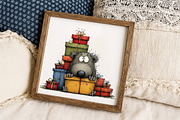 Peeking Christmas Animal Clipart, an Illustration by Libby Wishes (Thumbnail 7 of 7)