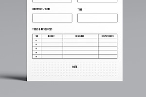 Project Planner Template Design