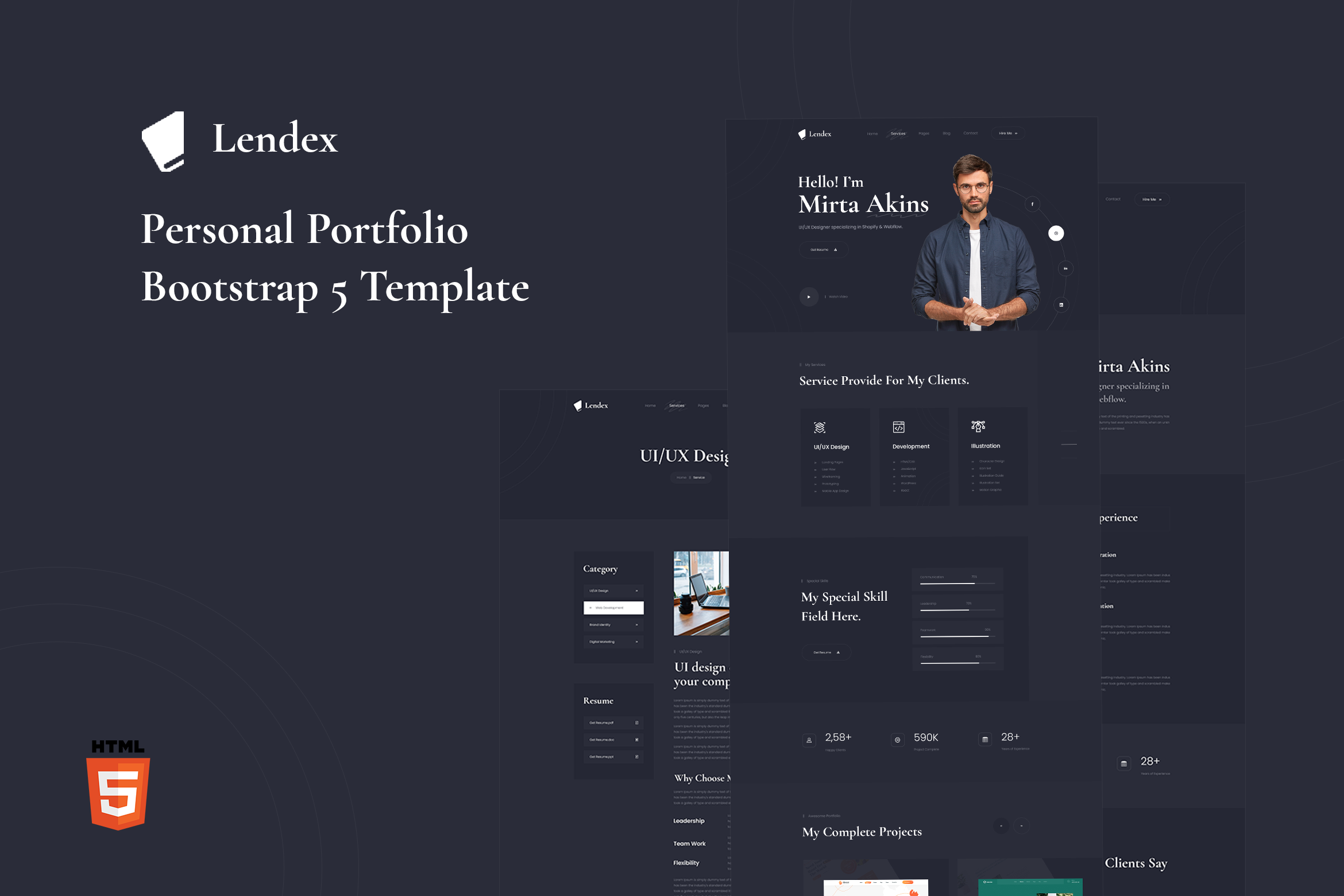 Lendex - Personal Portfolio Template, a HTML Template by HasThemes
