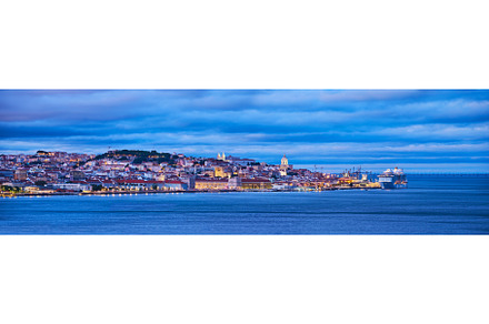 View of Lisbon view over Tagus river, a Transportation Photo by f9photos