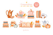Fall & Halloween clipart. Autumn set, a Seasonal Illustration by VerAna (Thumbnail 5 of 20)