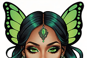 Verdant Veil:Emerald Fairy Portraits, an Illustration by ETARA by Mea Hau (Thumbnail 7 of 7)