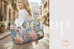 Oversized Weekender Bag Mockup