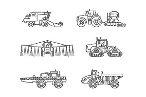 Agricultural Machines Icons
