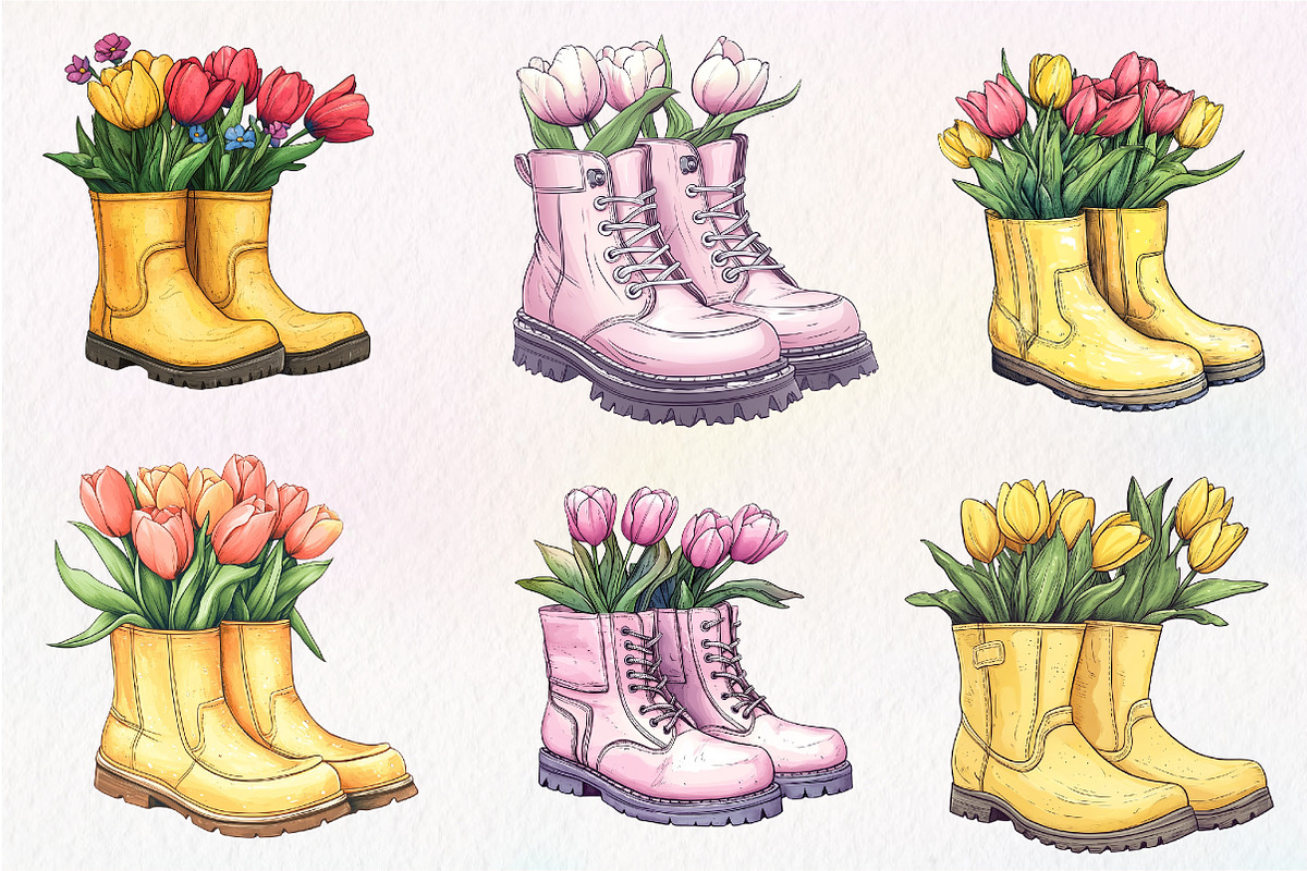 Garden Boots Sublimation Clipart, an Illustration by CreationArt (Photo 3 of 5)