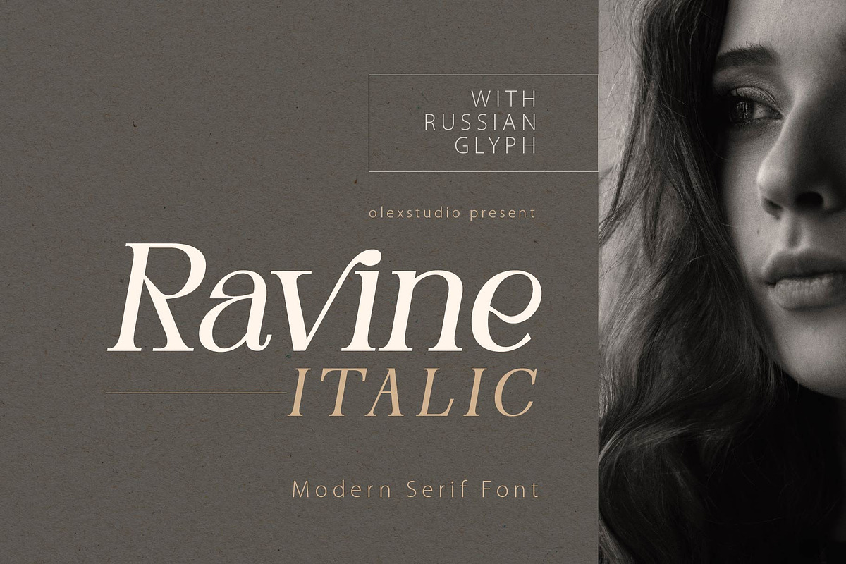 RAVINE ITALIC, a Serif Font by Olexstudio (Photo 1 of 8)