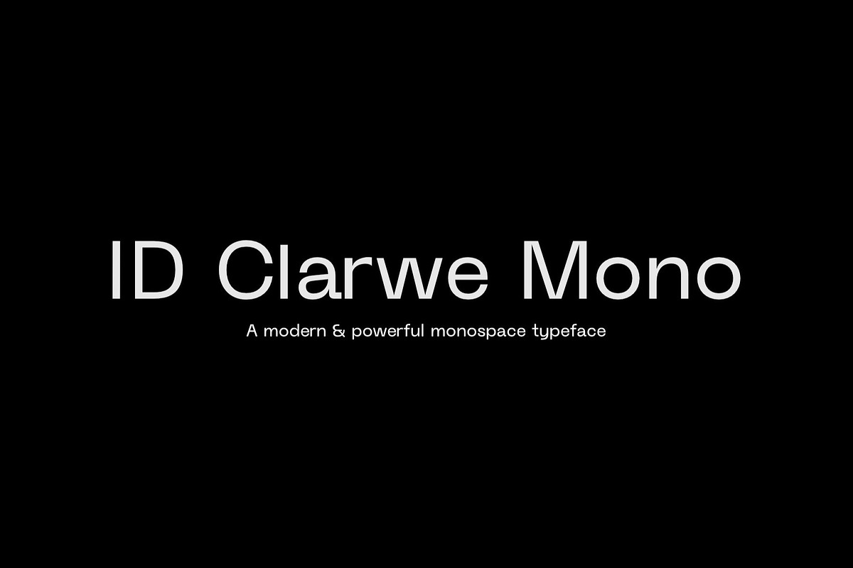 ID Clarwe Mono - Futuristic, Techno, a Sans Serif Font by EKAUNIK DZ (Photo 1 of 8)