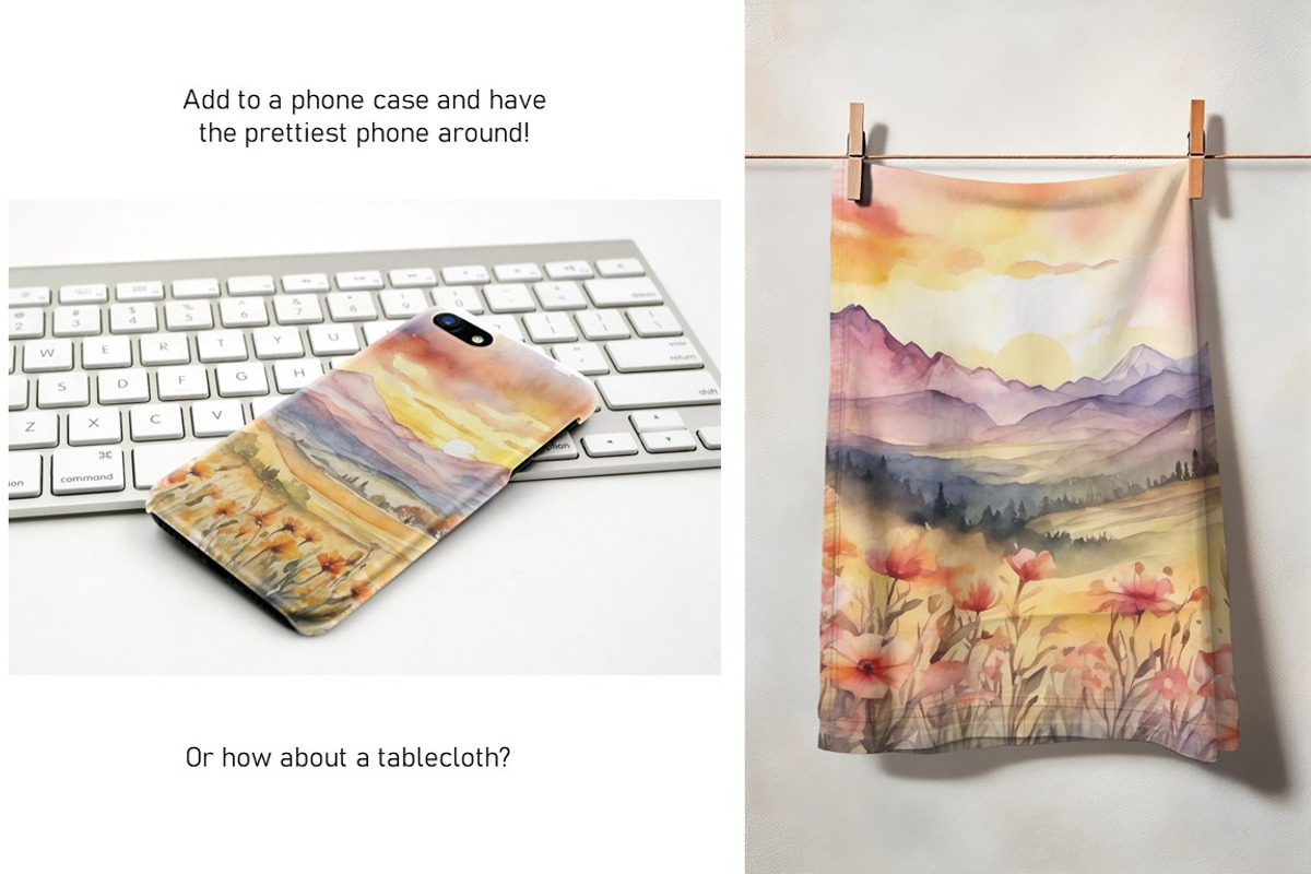 Watercolor Mountain Landscapes Set 2, a Decorative Illustration by Kat's Artful Creations (Photo 15 of 20)