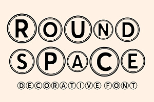 Round Space font, a Symbol Font by Fourteen Letter