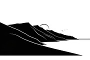 Coastal cliff shoreline view Silhoue, a Graphic by hafijul (Thumbnail 10 of 14)