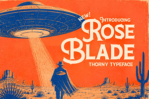 Roseblade - Thorny Vintage Typeface, a Sans Serif Font by HipFonts