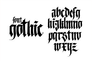 Vector! Gothic Alphabet - 01