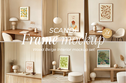 Scandi Interior | 24 Frame Mockups, a Household Mockup by Brandear Design