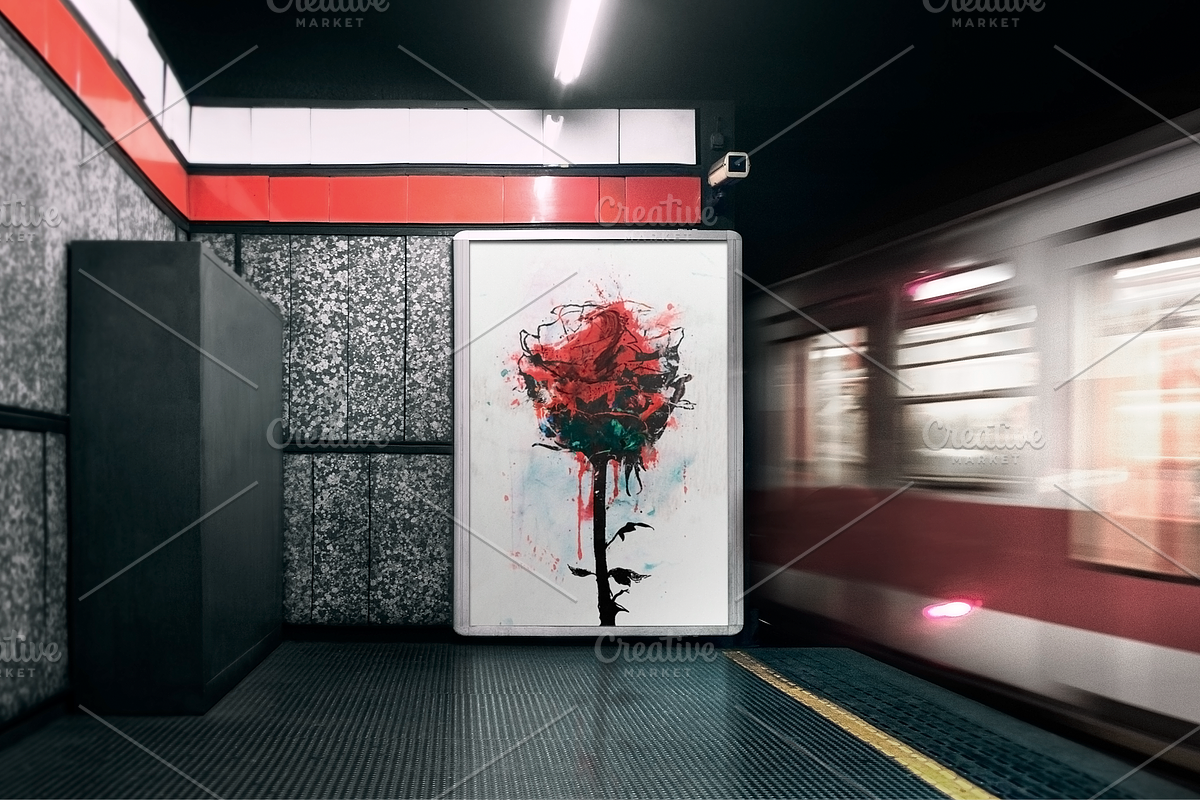 25 Advertising Poster Mockups Bundle, a Print Template by Giallo (Photo 20 of 52)