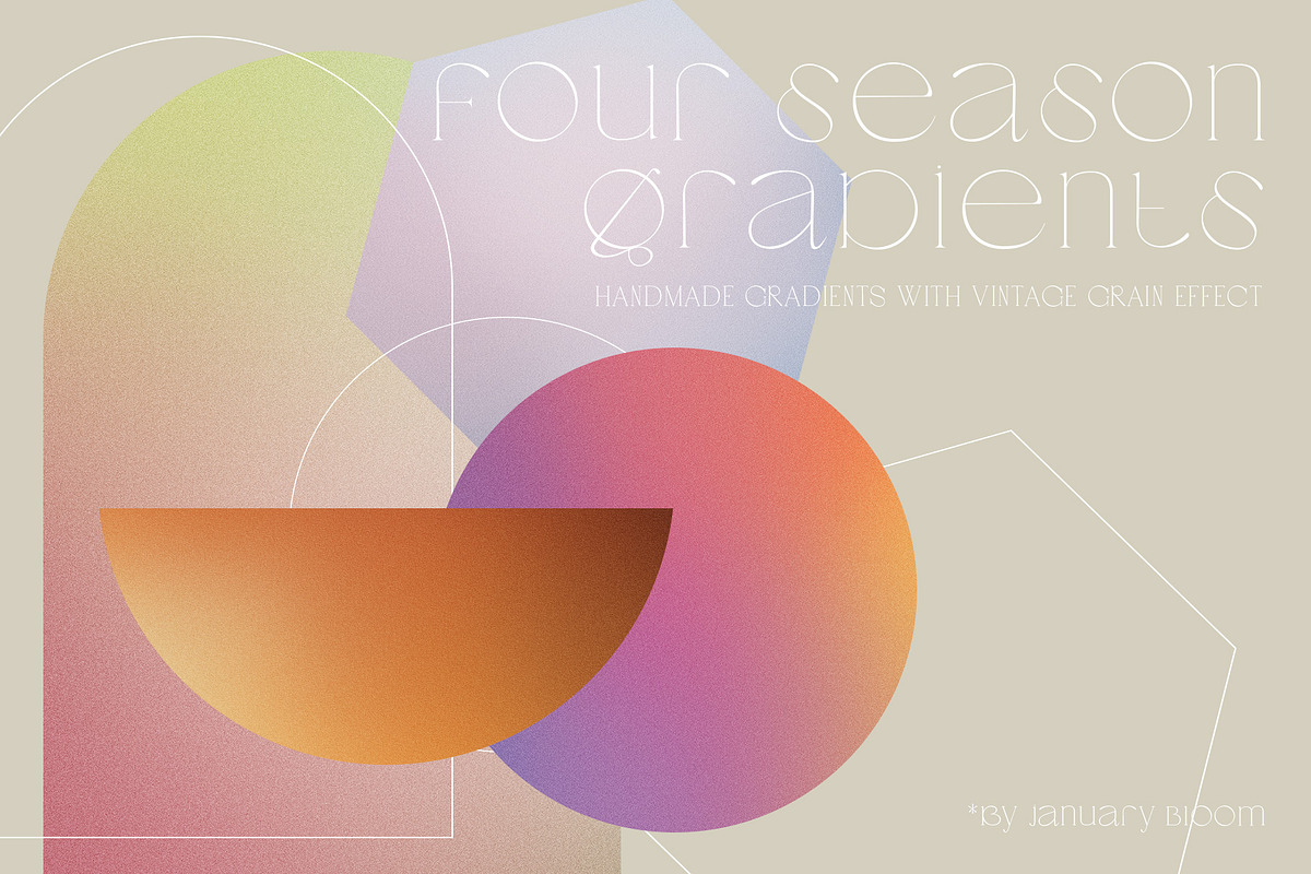 Retro Grainy & Soft Gradient, a Texture Graphic by January Bloom (Photo 1 of 12)