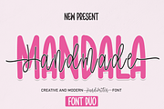 Mandala Handmade | Font Duo, a Script Font by Scratchones (Thumbnail 1 of 8)