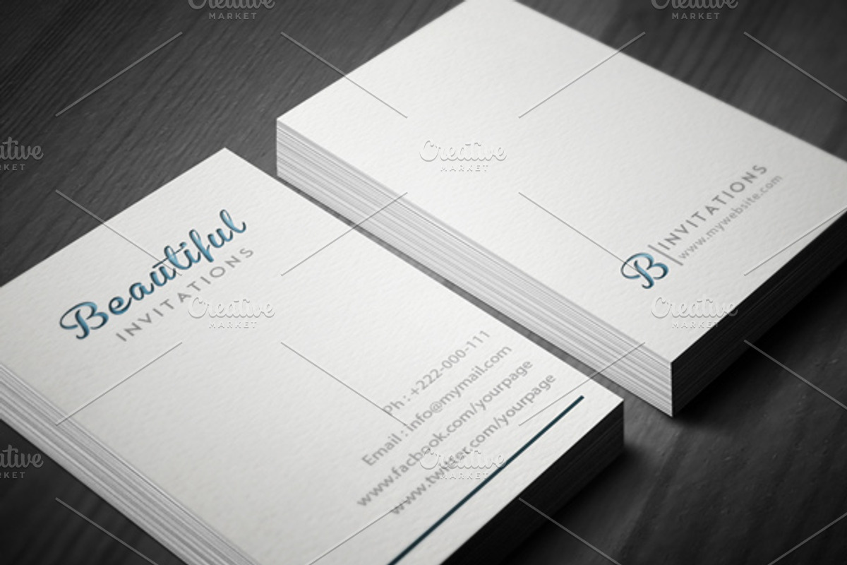 Letter Press Business Card, a Business Card Template by felicidads (Photo 2 of 2)