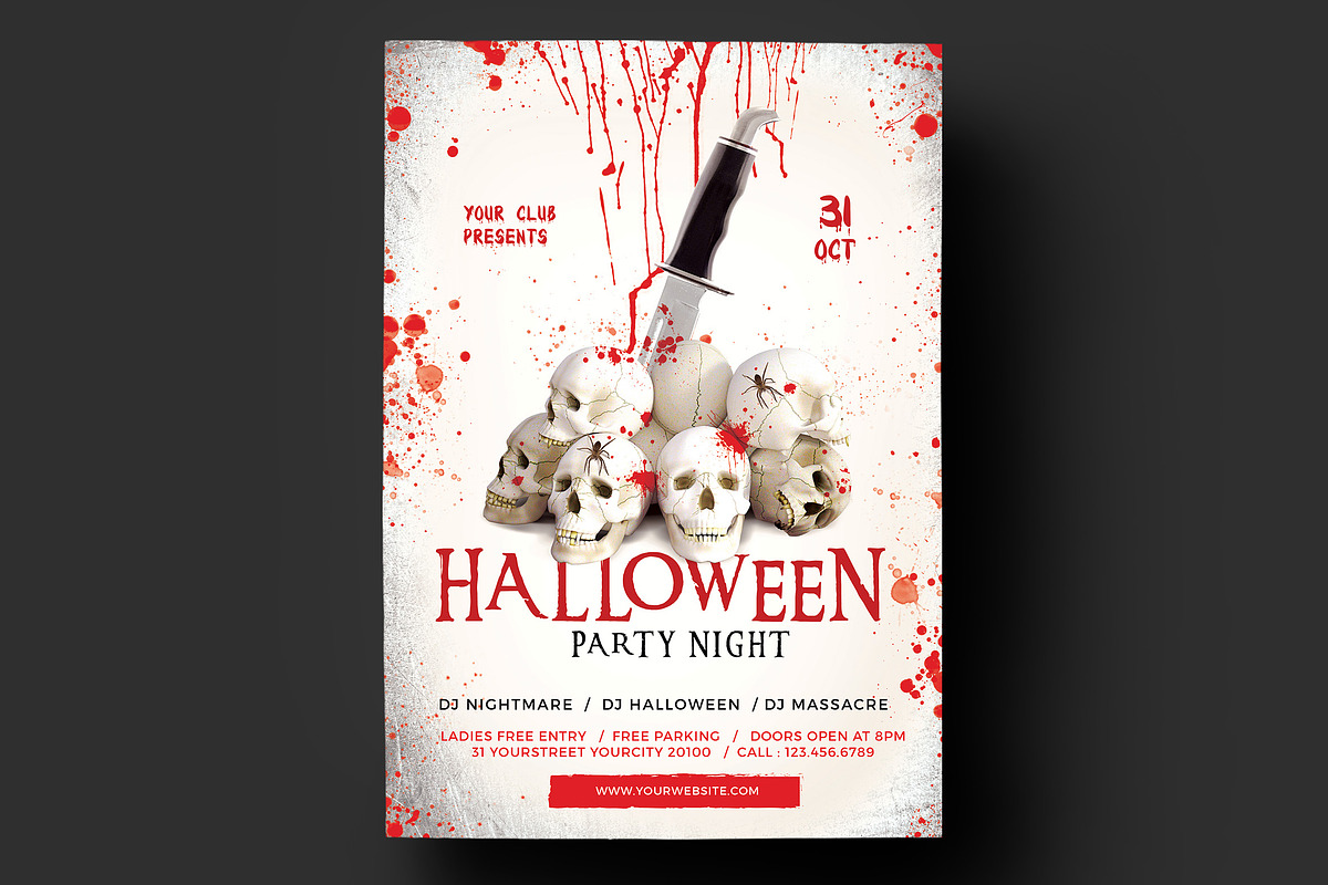 Halloween Flyer, a Flyer Template by Creativestoree (Photo 1 of 3)