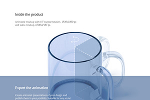 New Glass Mug Animated Mockup