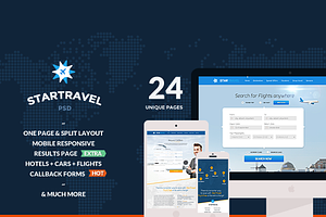 Star Travel - Online Booking 24 PSD